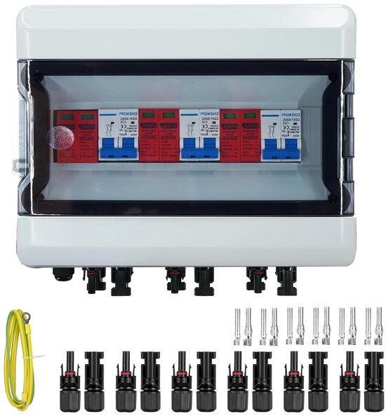 Zonne-energie DC Ontkoppelaar met Overspanningsbeveiliging, 500V, 25A, Waterdicht en Betrouwbaar voor Zonnepanelen en Elektrische Installaties