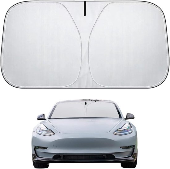 Zonnescherm voor Auto- en Truckruit, Opvouwbaar en Geschikt voor de meeste Voertuigen (L-145 x 80cm) - Bescherming tegen Hitte en UV-straling, Ideaal voor Zomergebruik van Merkloos
