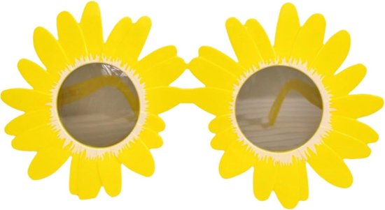 Zonnige Feestzonnebril voor Festivals en Strand, Lichtgewicht en Duurzaam, Perfecte Accessoire voor Elk Feest, Goudkleurig, Maat L, Zomer Mode Accessoire van Merkloos