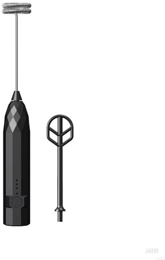 Zwarte Oplaadbare Handmixer | Elektrische Eierklopper & Melkschuimer voor Bakken en Keuken van Merkloos