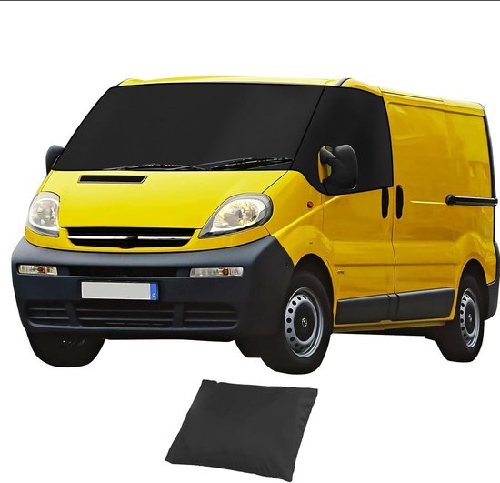 Zwarte Waterdichte Voorruit Bescherming voor Vrachtwagens, Geschikt voor Opel Vivaro 2001-2014, UV-Bestendig en Duurzaam Auto Accessoire van Merkloos