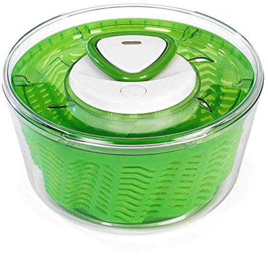 Zyliss E940012 Easy Spin 2 Slacentrifuge, Groot, Kunststof, Groen, Spinner Afdruiprek Voor Sla, Salades En Groenten, Vaatwasserbestendig, 5 Jaar Garantie van Merkloos